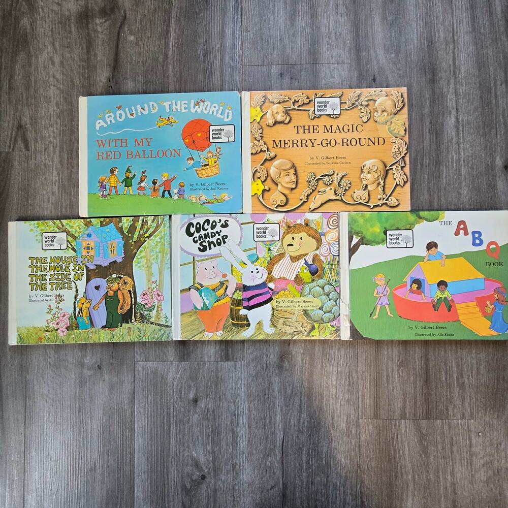 Vintage Wonder World Books Southwestern V Gilbert Beers Book Lot of 5